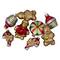 8ct. 3" Gingerbread Men & Sweet Treats Glass Ornaments